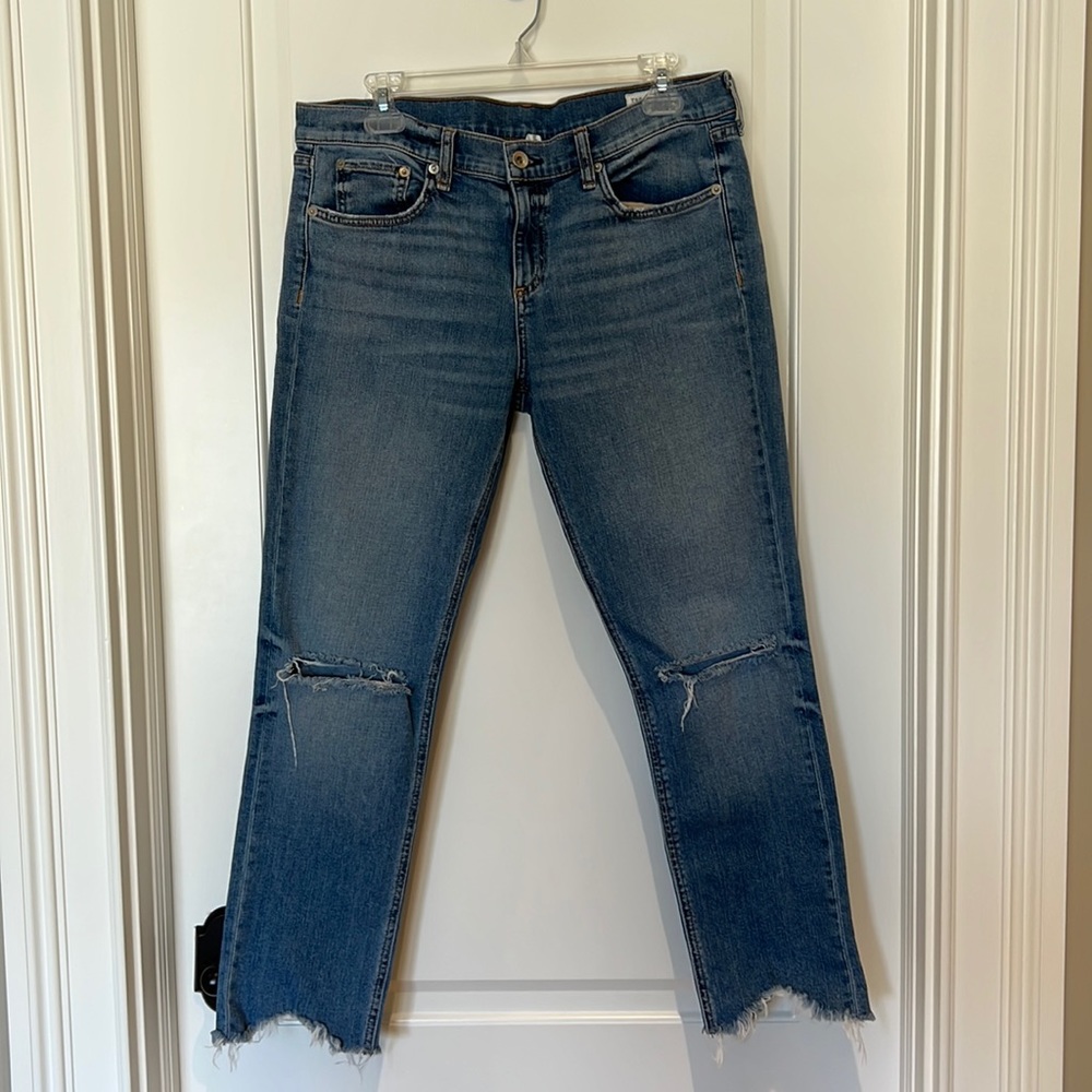 Rag & bone Dre capri Halsey with Holes
